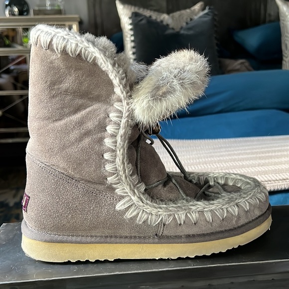 Grey Eskimo Dream Catcher lace up Mou Boots - Picture 7 of 15